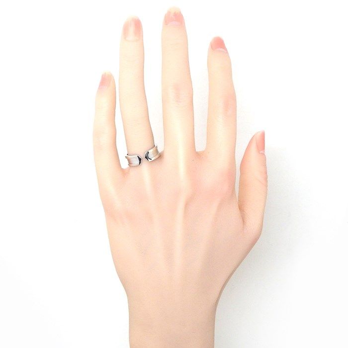 Cartier C2 2C K18WG Ring - Exquisite White Gold Elegance