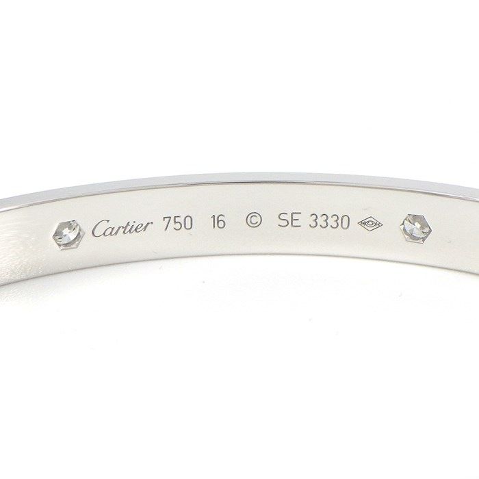 Cartier Love Bracelet MM with 0.42ct Diamonds in K18 White Gold