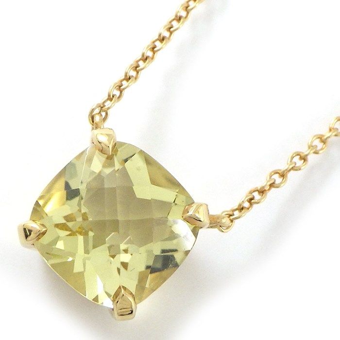 Tiffany & Co. Sparkler Necklace with Cushion Cut Lemon Quartz
