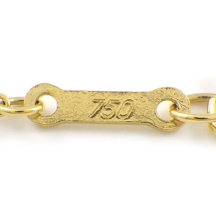 Tiffany & Co. Open Teardrop Necklace in K18 Yellow Gold