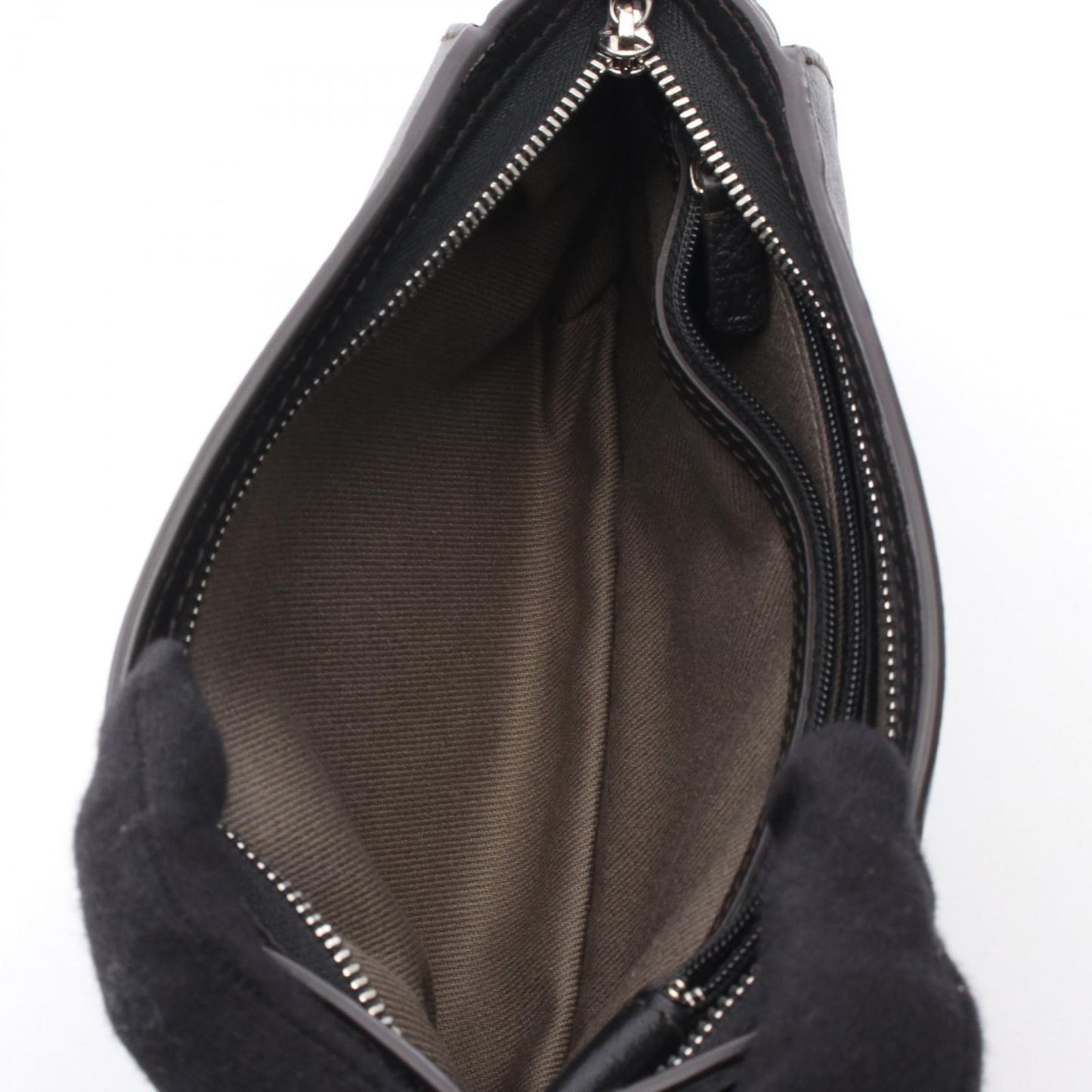 CARTIER C de Cartier 2C Black Leather Clutch Bag