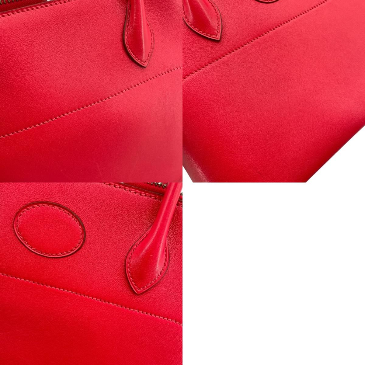HERMES Bolide 27 in Rouge Vif with Gold Hardware - Exquisite Craftsmanship