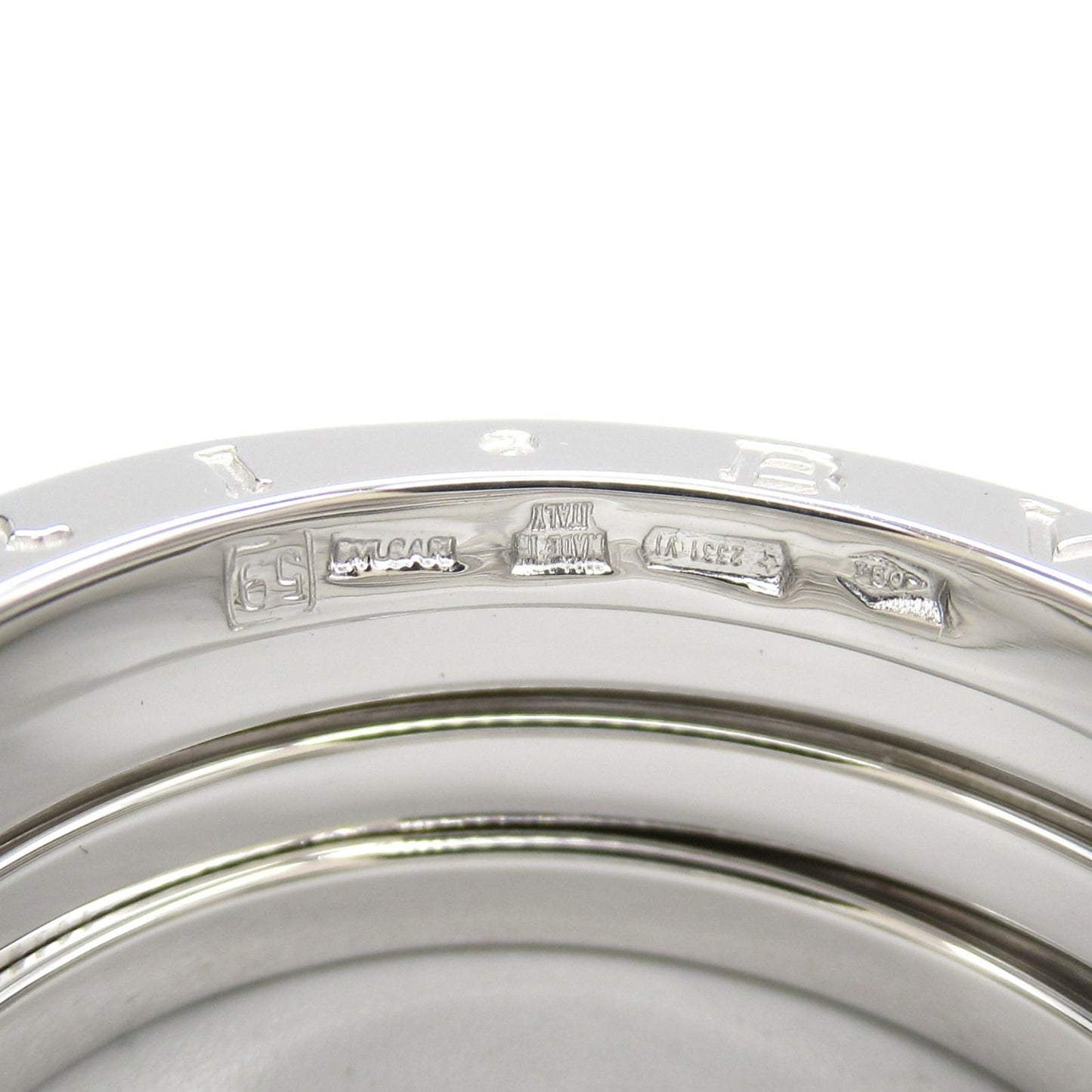 BVLGARI B-zero1 3-Band Ring in K18 White Gold - Timeless Elegance