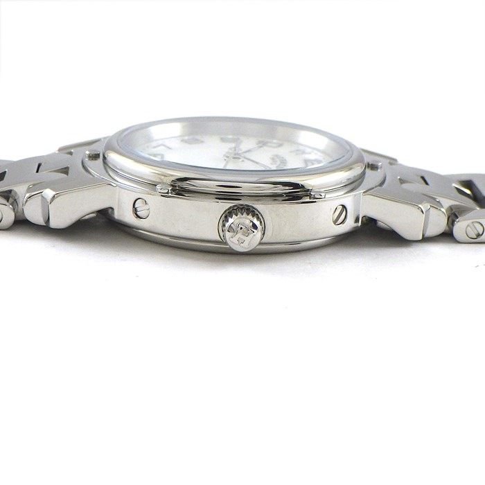 HERMES Clipper CL4.210 Quartz Watch with White Shell Dial