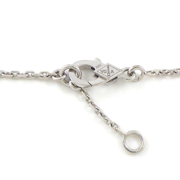 Van Cleef & Arpels Lotus Mini Bracelet in K18 White Gold with Diamonds