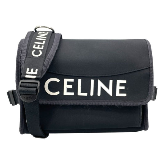 CELINE Trekking Messenger Bag in Black Canvas - Unisex Luxury
