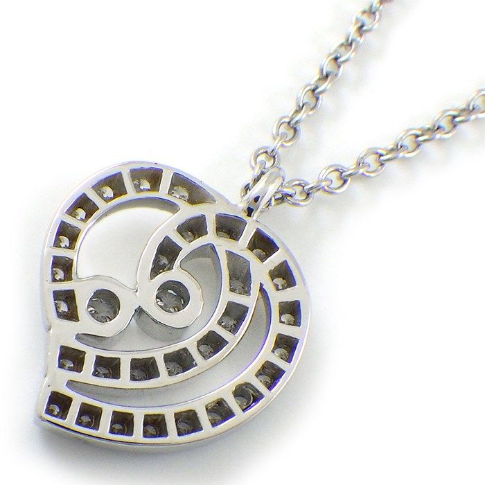 Tiffany & Co. Enchanted Heart Pave Diamond Necklace in Platinum