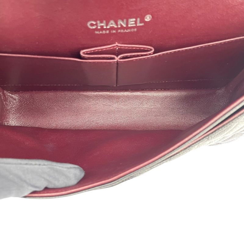 CHANEL Matelassé 25 A01112 Black Caviar Leather Shoulder Bag