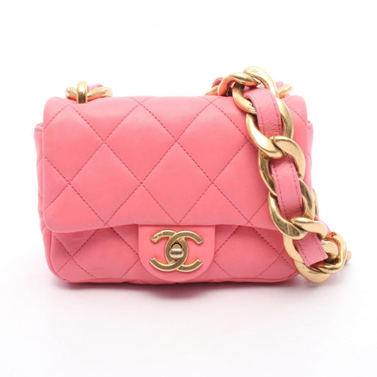 CHANEL Matelassé Mini Shoulder Bag in Pink Leather - Timeless Elegance