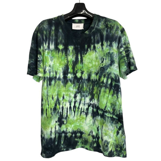 AMI Alexandre Mattiussi Tie-Dye Print T-Shirt in Green - Men's Luxury Fashion