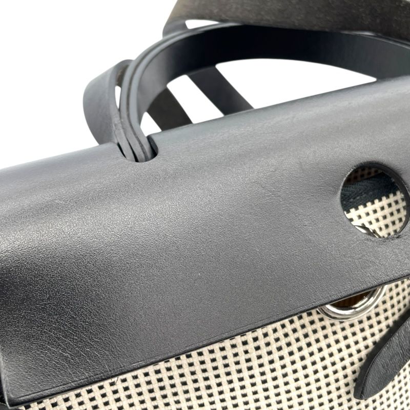 HERMES Émile Bag Zip PM Z刻 Black with Silver Hardware