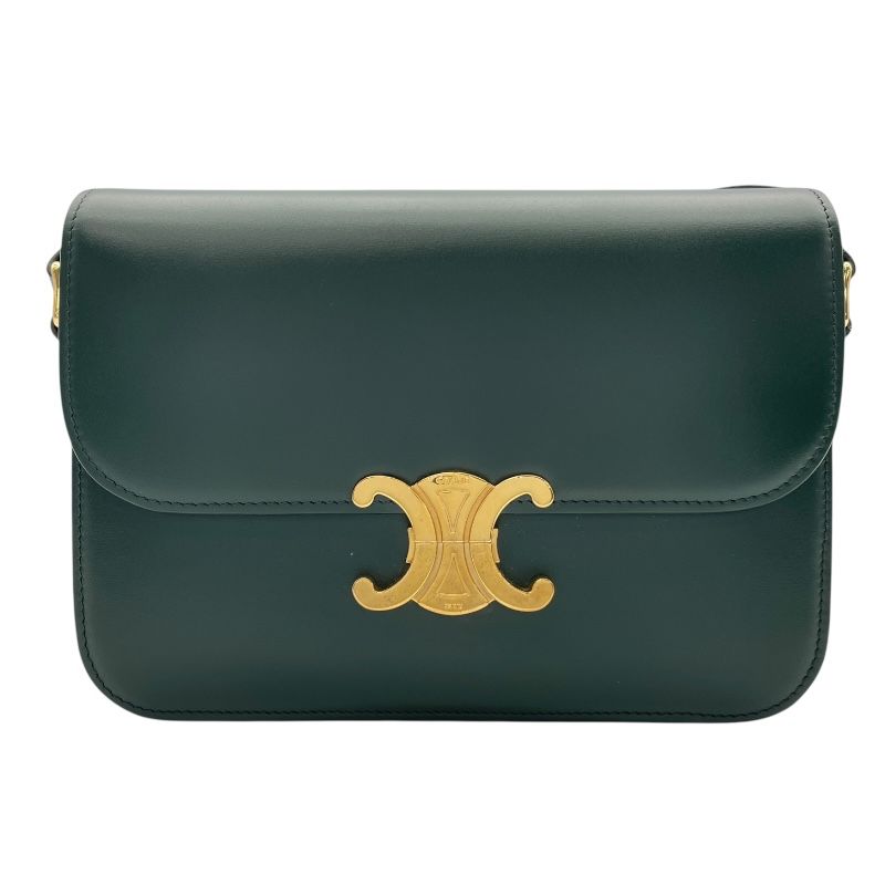 CELINE Classic Triomphe Bag in Amazon Shiny Calfskin