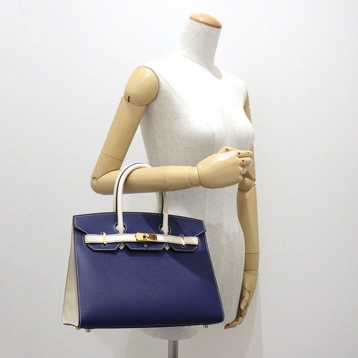 HERMES Birkin 30 Blue Saphir with Gold Hardware - 2021 Edition