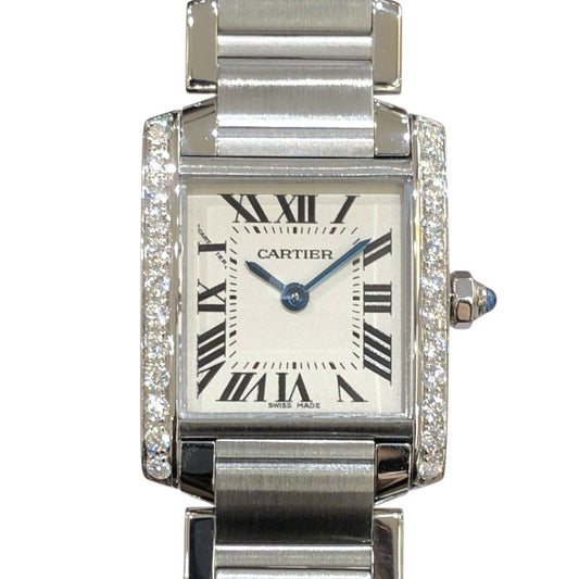Cartier Tank Française SM W4TA0008 - Exquisite Silver Ladies Watch