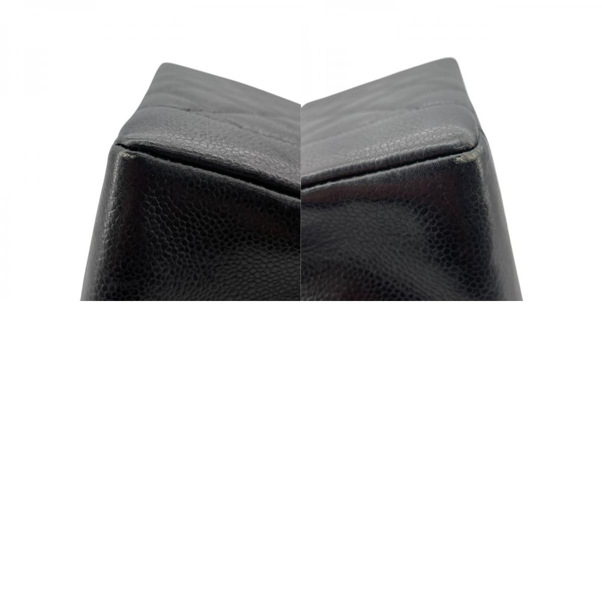 CHANEL Diana 25 Black Caviar Skin Shoulder Bag with Gold Hardware