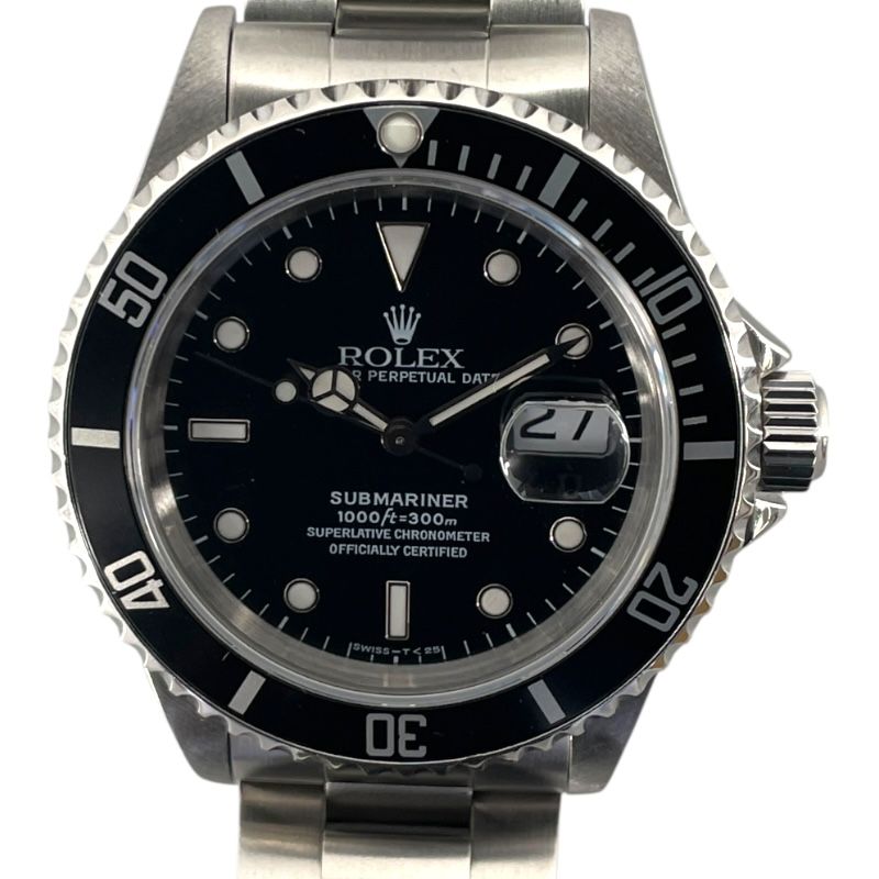 ROLEX Submariner 16610 Black SS Men's Watch - Timeless Elegance