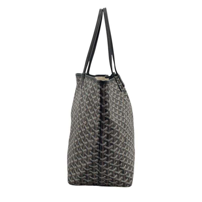 GOYARD Saint Louis GM Black PVC Coated Canvas Tote Bag