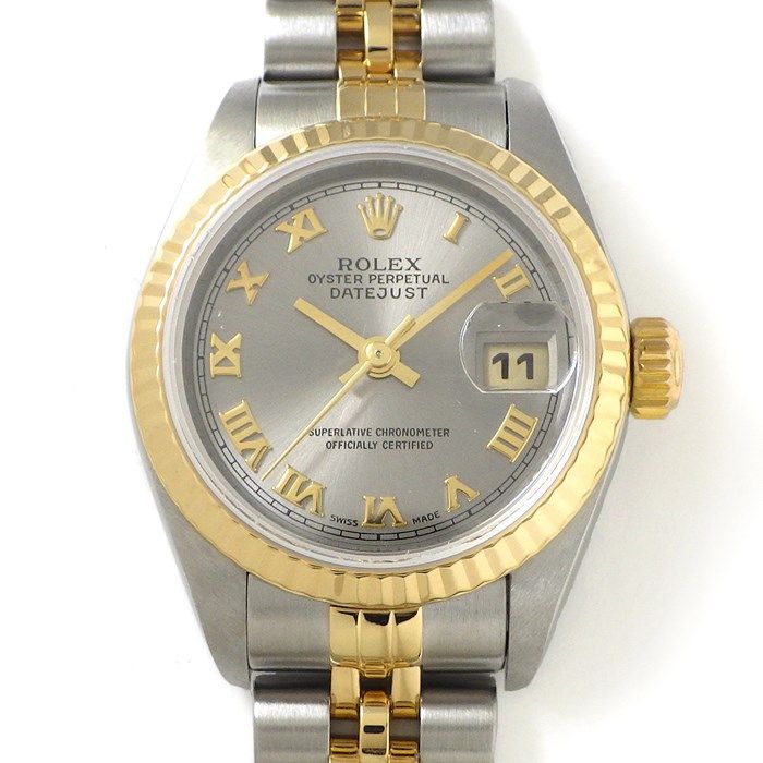 Rolex Datejust 26mm 79173 - 2002 Sunburst Gray Dial - Fluted Bezel