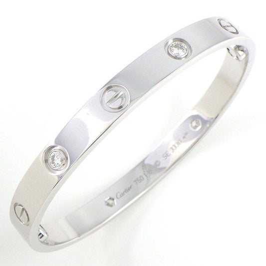 Cartier Love Bracelet MM with 0.42ct Diamonds in K18 White Gold