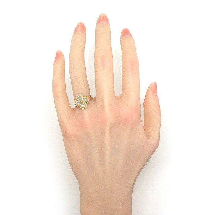 Van Cleef & Arpels Vintage Alhambra Ring with Diamonds - 0.48ct