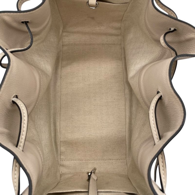 LOEWE Hammock Bag Drawstring Small Beige Calf Leather