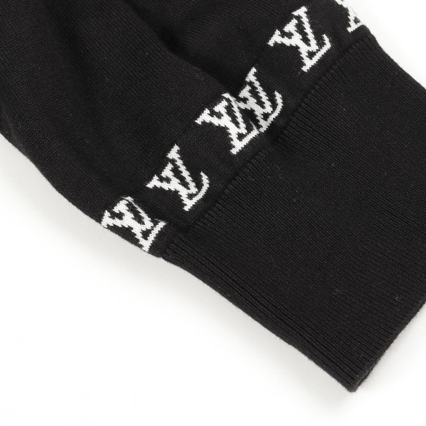 Louis Vuitton Logo Knit Sweater - Timeless Elegance in Black