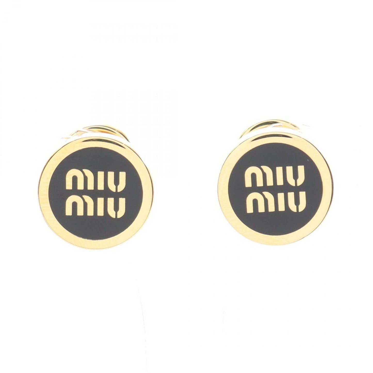 Miu Miu Gold & Black Earrings - Exquisite Luxury Design