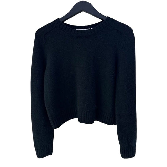 Christian Dior Black Cashmere Knit Sweater with Back Logo