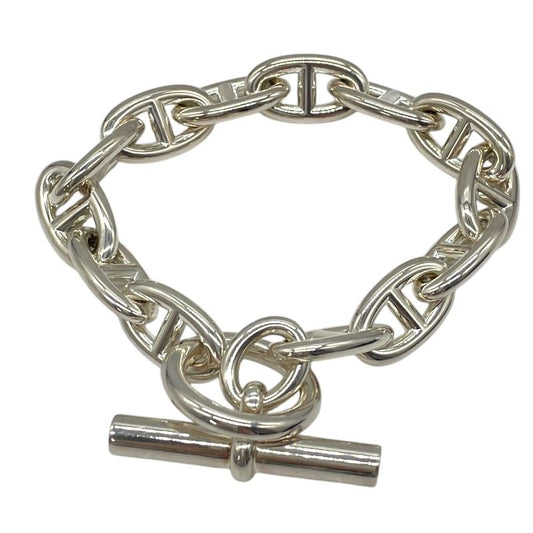 HERMES Silver Chaine d'Ancre GM Bracelet - Timeless Elegance