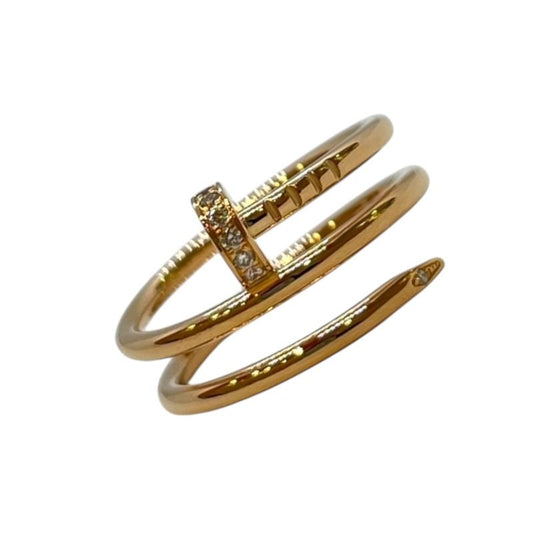 Cartier Juste un Clou Ring in 18K Pink Gold with Diamonds