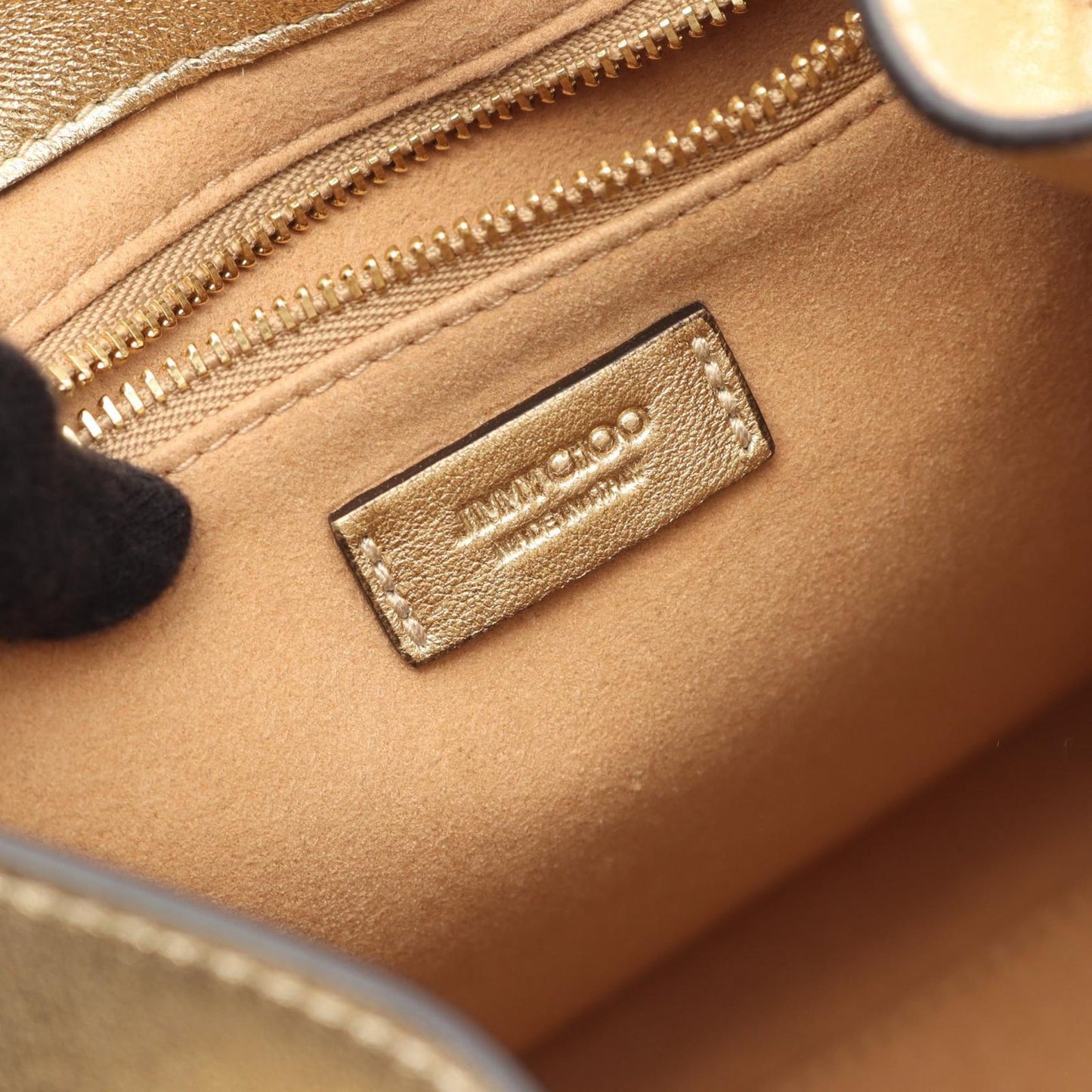 Jimmy Choo Gold Leather Bon Bon Bucket Handbag - Exquisite Craftsmanship