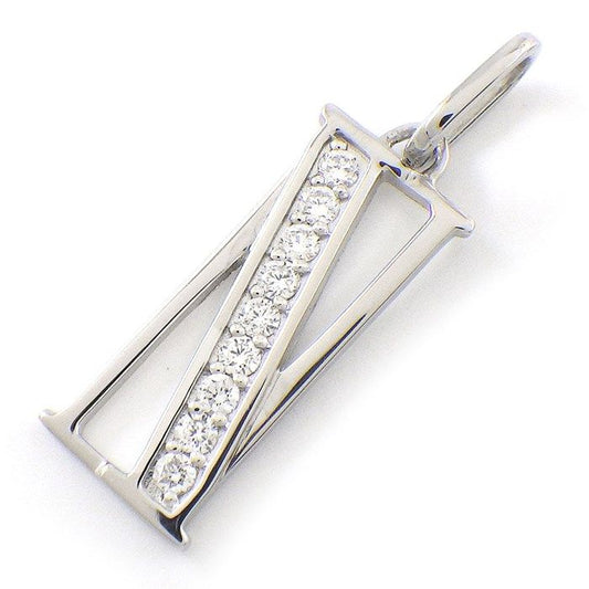 Exquisite Diamond Initial N Pendant in Platinum - 0.11ct