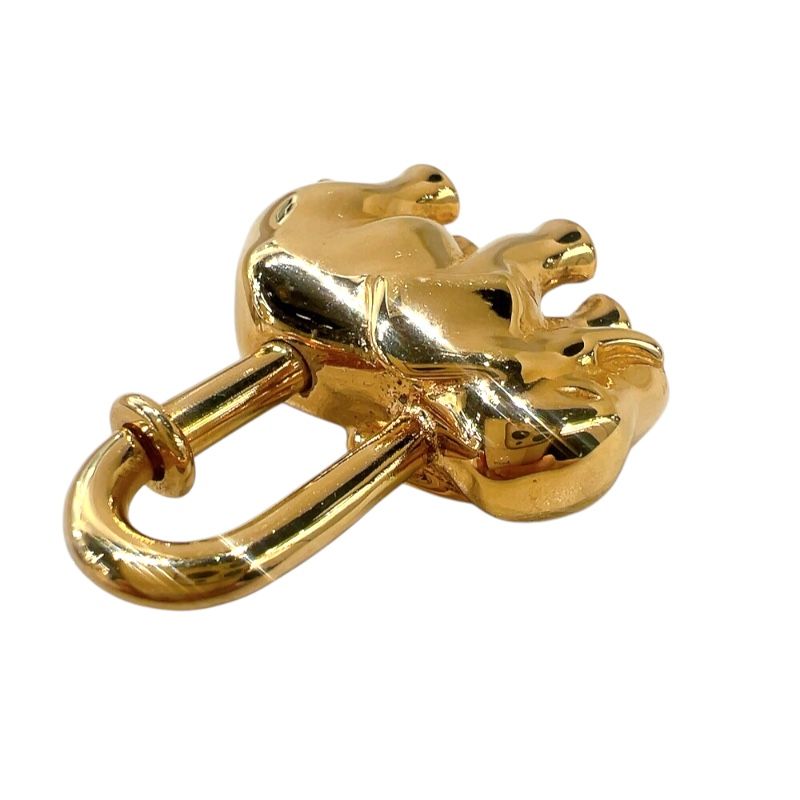 HERMES Elephant Cadena Gold Metal Accessory for Women