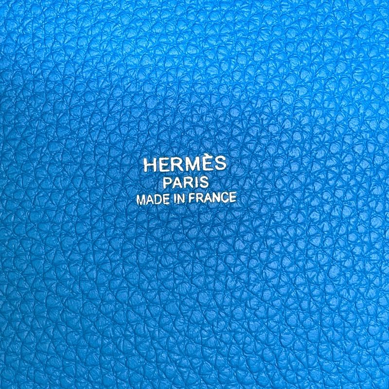 HERMES Puresangle Tote Bag in Lime Green & Blue - Exquisite Craftsmanship