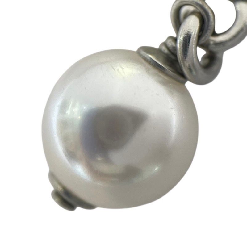 CHANEL Coco Mark Pearl Necklace in Silver - Exquisite Luxury