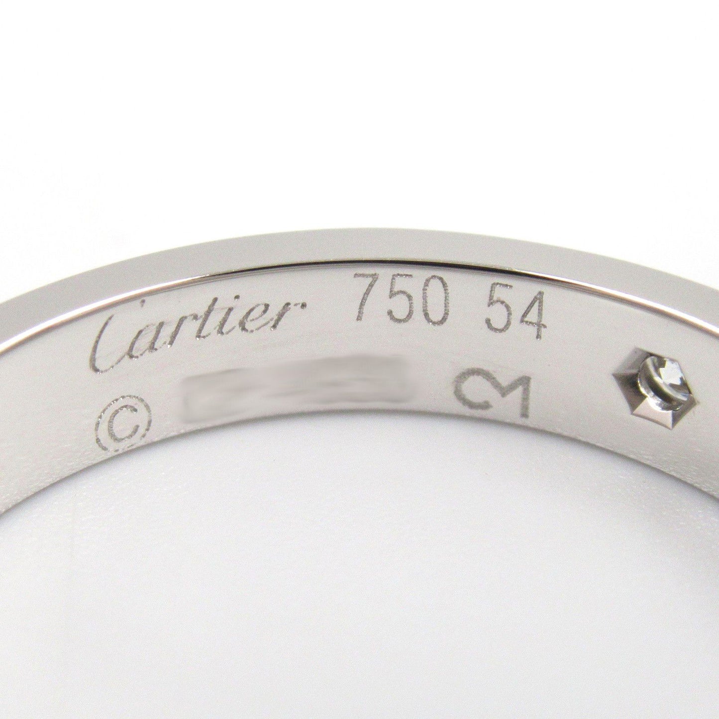 Cartier Mini Love Ring 1PD in 18K White Gold with Diamonds