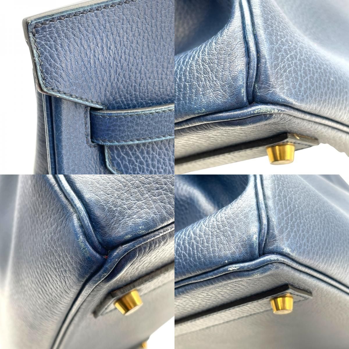 HERMES Birkin 40 - Blue Louis/Rouge Ash with Gold Hardware