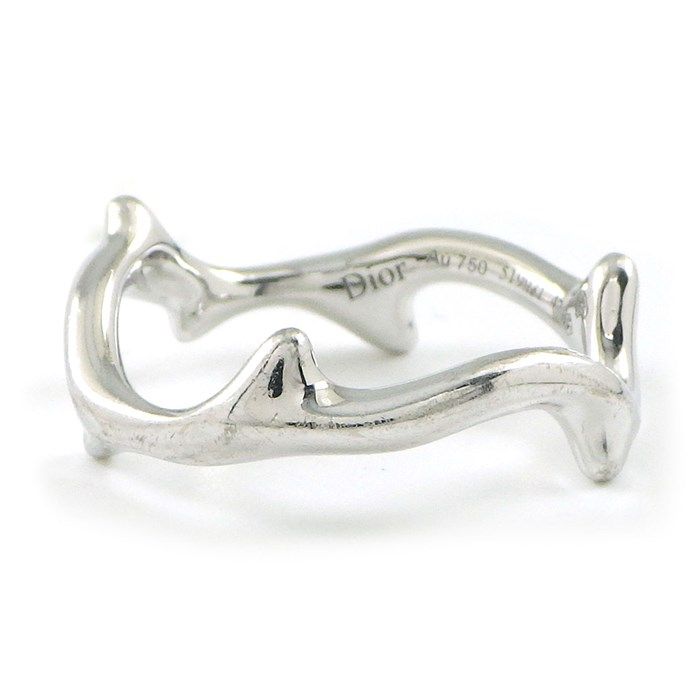 Christian Dior Bois de Rose K18WG Ring - Size 7 (#47) - Exquisite Craftsmanship