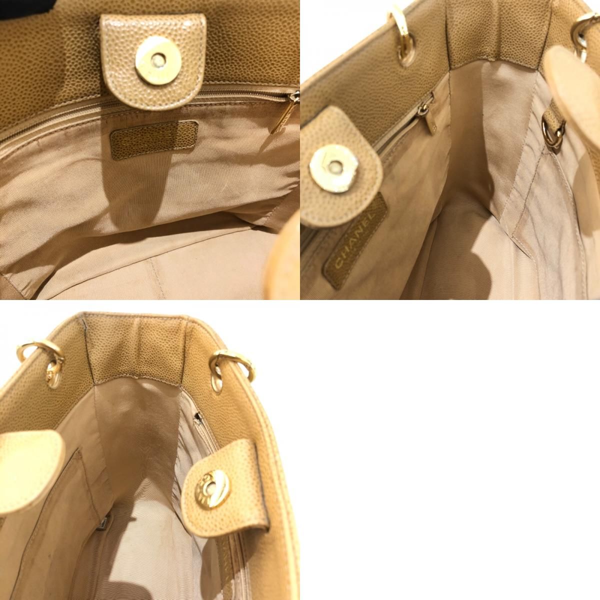 CHANEL PST Tote A50994 Caviar Leather with Gold Hardware