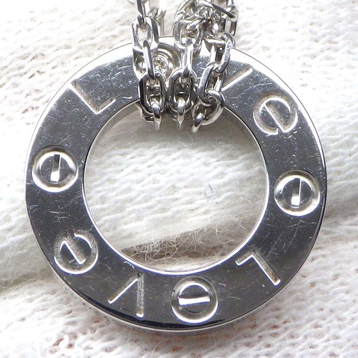 Cartier Love Necklace B7219400 with Diamonds in K18 White Gold