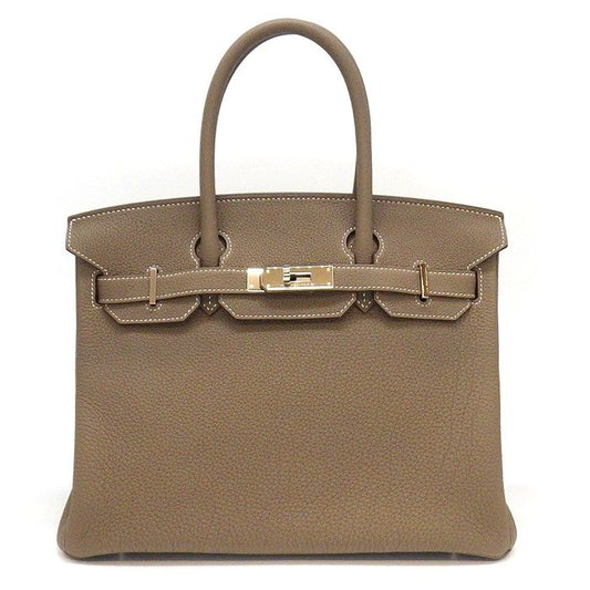 HERMES Birkin 30 Togo Bag - Etoupe with Silver Hardware, 2019