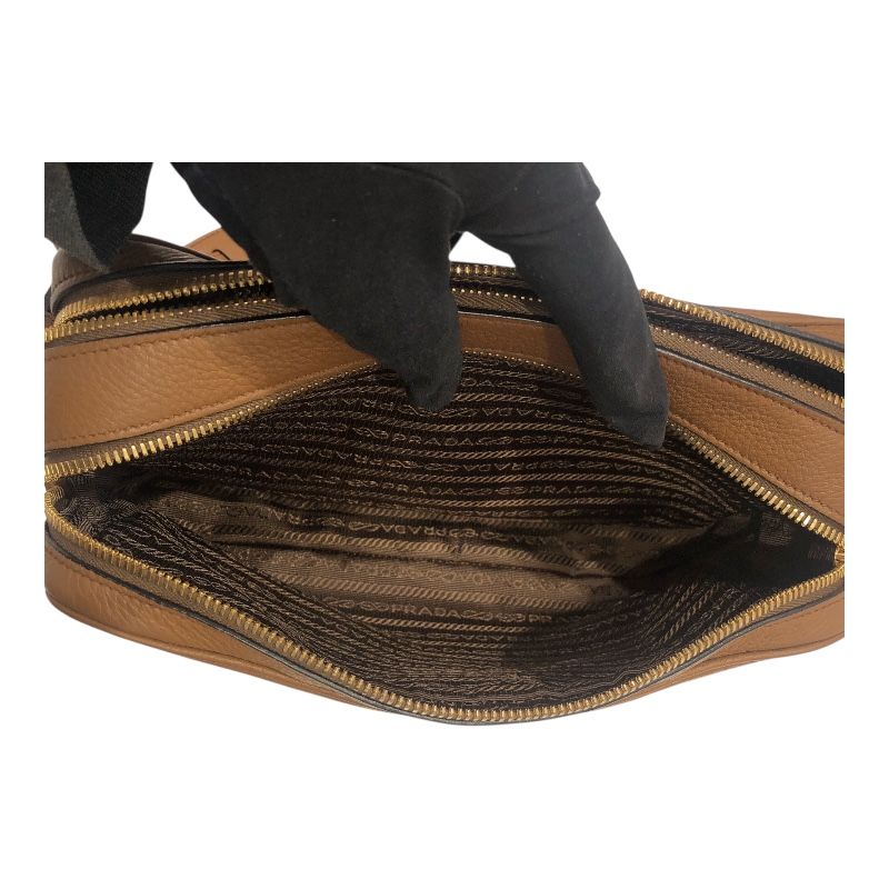 PRADA Unisex Leather Camera Bag - Timeless Elegance