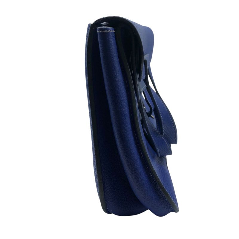 HERMES Arzan 31 Electric Blue Togo Leather Shoulder Bag