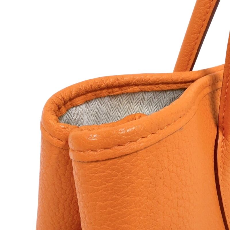 HERMES Garden Party TPM Handbag - Orange with Silver Hardware (2016)