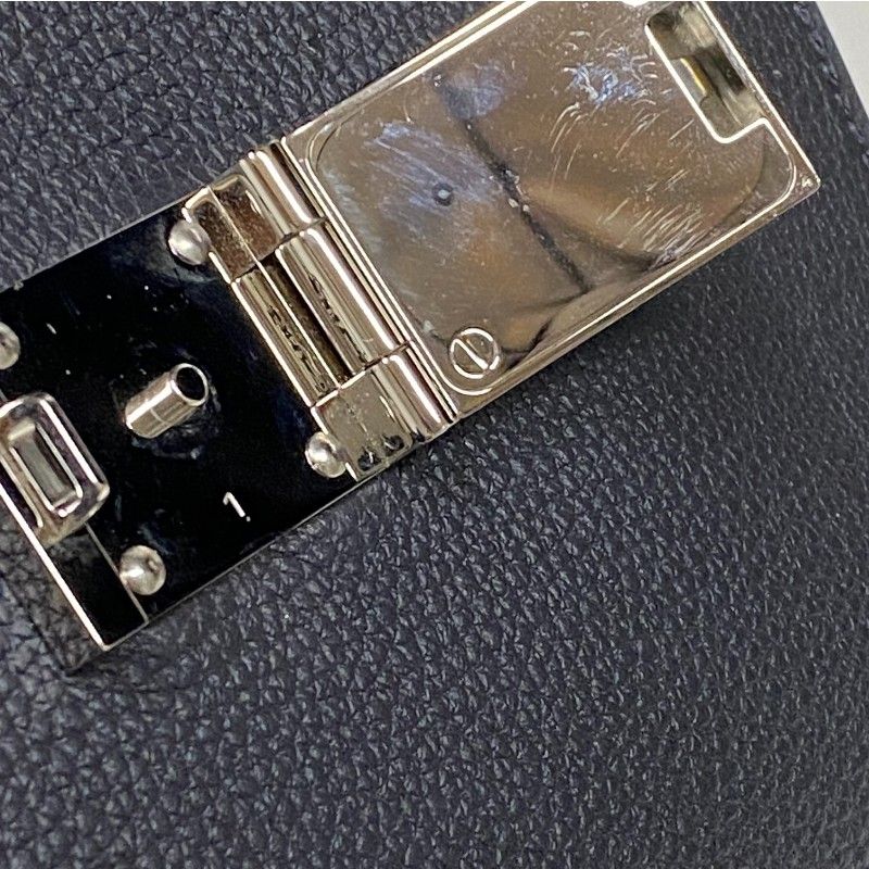 HERMES Sac à Dépêches 21 in Cabane with Silver Hardware