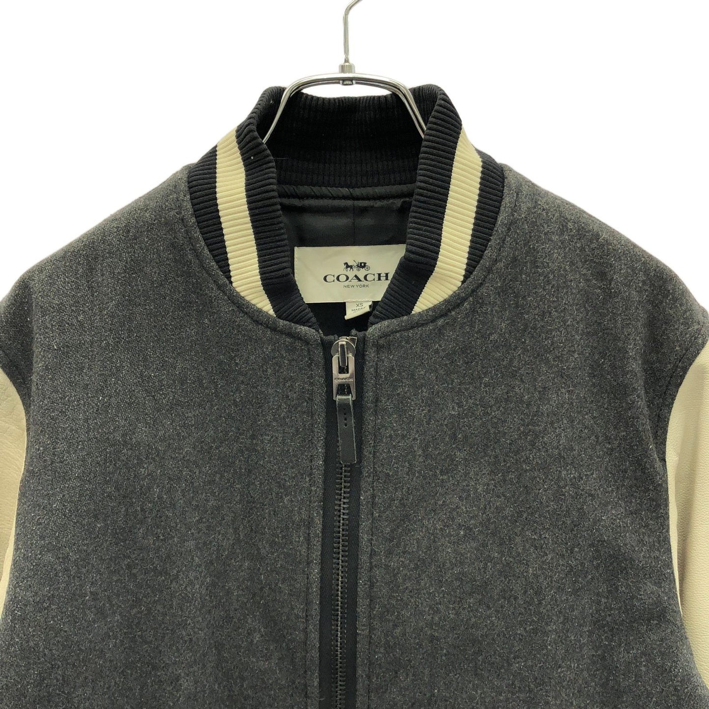 COACH Wool Varsity Jacket in Gray - Exclusive Vintage Find