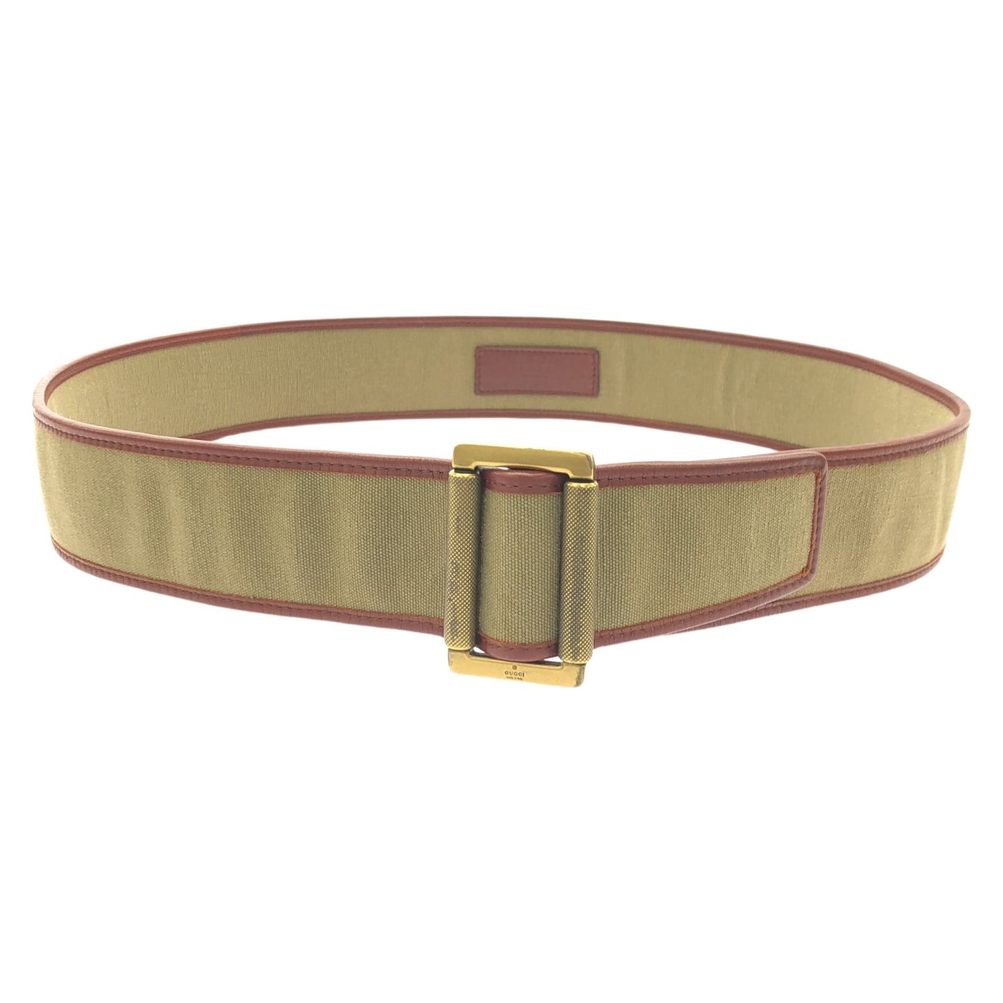GUCCI Khaki & Red Belt - Timeless Elegance & Craftsmanship