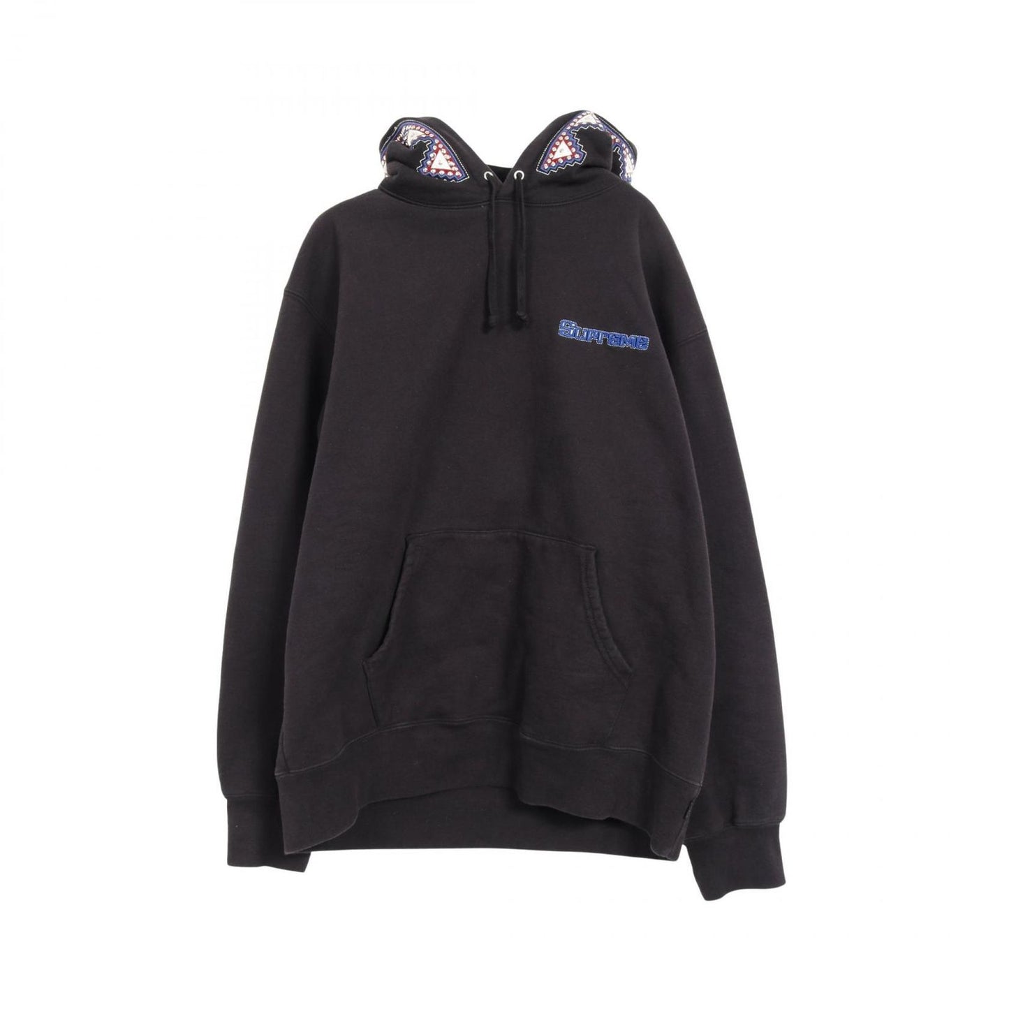 Supreme Pharaoh Studded Hooded Sweatshirt - Black Cotton, Size L