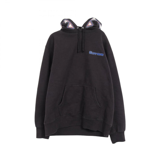 Supreme Pharaoh Studded Hooded Sweatshirt - Black Cotton, Size L