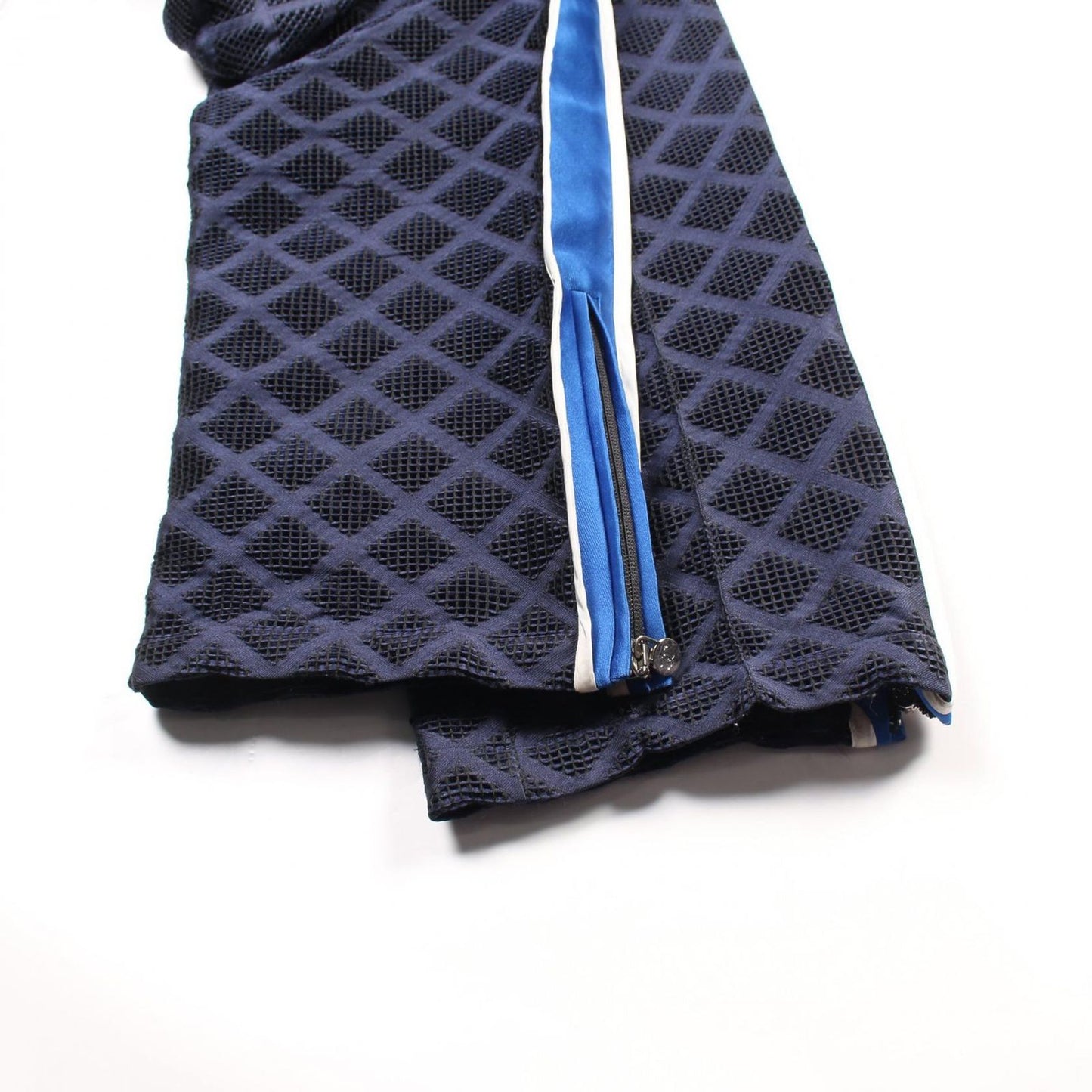 CHANEL Sports Matelassé Side Stripe Pants - Navy - Size 40